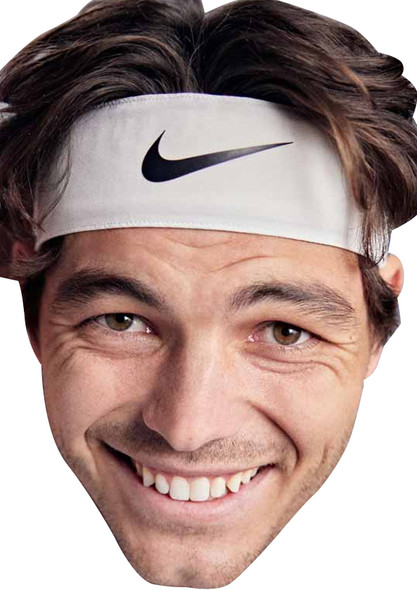 Taylor Fritz - Tennis Fancy Dress Cardboard Celebrity Face Mask