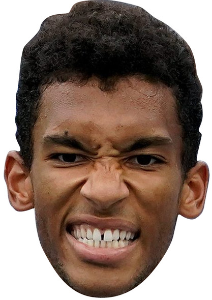 Felix Auger-Aliassime - Candian Tennis Star Fancy Dress Cardboard Celebrity Face Mask