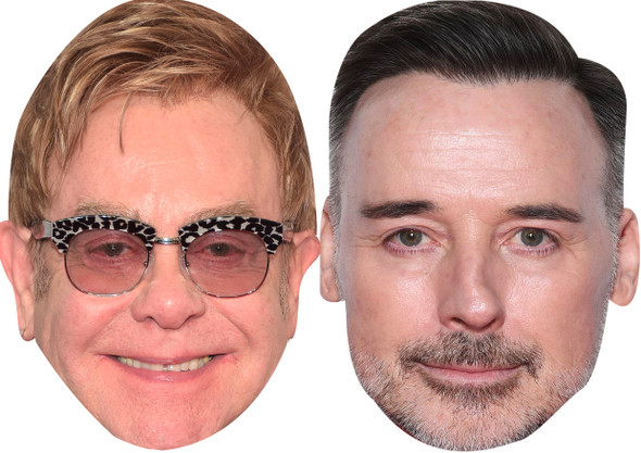 Elton John And David Furnish - Celebrity Couples Fancy Dress Face Mask Pack
