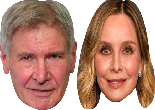 Harrison Ford And Calista Flockhart - Celebrity Couples Fancy Dress Face Mask Pack