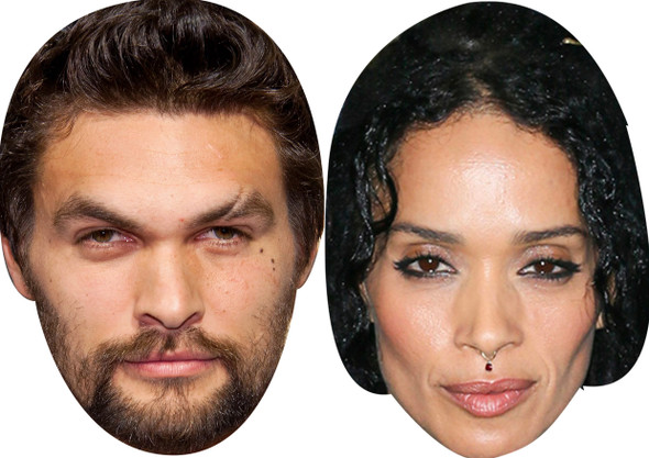 Jason Momoa And Lisa Bonet - Celebrity Couples Fancy Dress Face Mask Pack