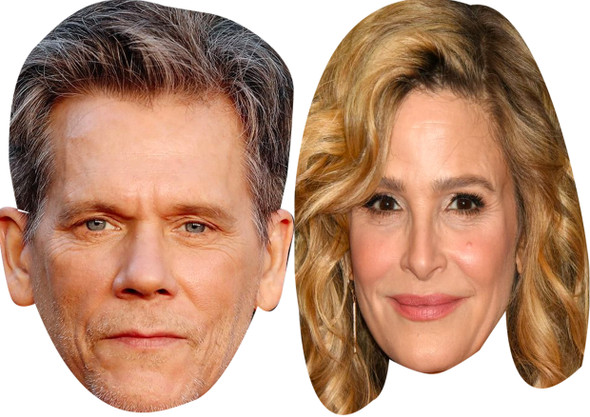 Kevin Bacon And Kyra Sedgwick - Celebrity Couples Fancy Dress Face Mask Pack