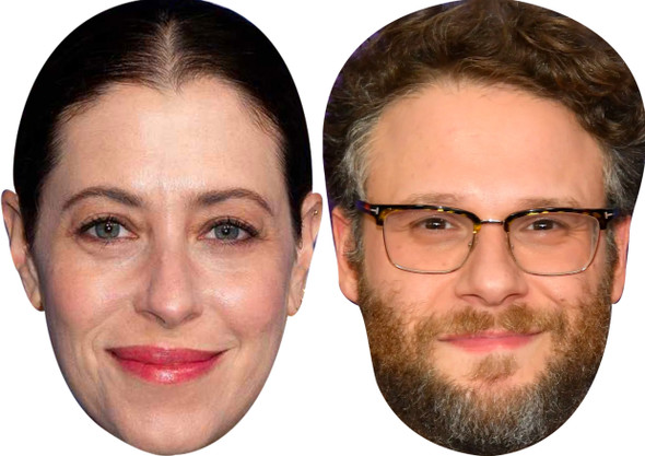 Seth Rogen And Lauren Miller - Celebrity Couples Fancy Dress Face Mask Pack