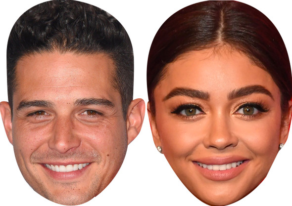 Sarah Hyland And Wells Adams - Celebrity Couples Fancy Dress Face Mask Pack