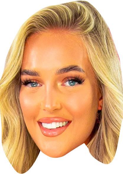 Mary Bedford Love Island Fancy Dress Cardboard Celebrity Face Mask