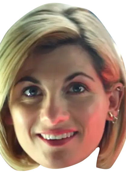 Jodie Whittaker - The Thriteenth Doctor - Doctor Who Celebrity Fancy Dress Cardboard Face Mask