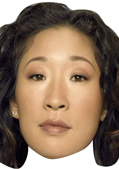 Sandra Oh Celebrity Party Face Mask | Fancy Dress Cardboard Mask