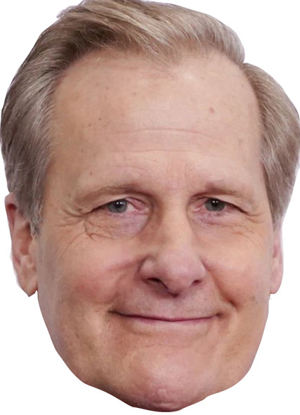 Jeff Daniels 2024 Celebrity Party Face Mask | Fancy Dress Cardboard Mask