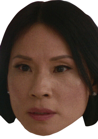 Lucy Liu 2024 Celebrity Party Face Mask | Fancy Dress Cardboard Mask