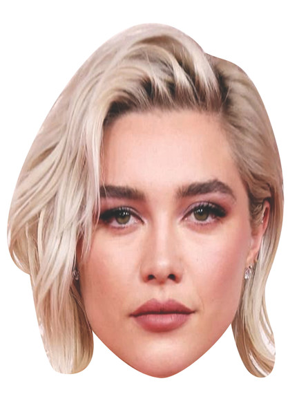 Florence Pugh Celebrity Party Face Mask | Fancy Dress Cardboard Mask