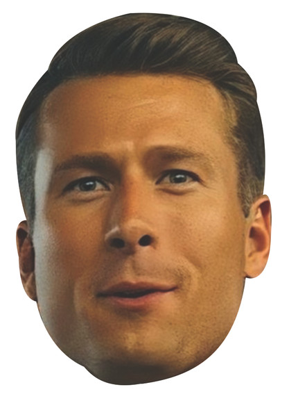 Glenn Powell - Top Gun Maverick Celebrity Party Face Mask | Fancy Dress Cardboard Mask