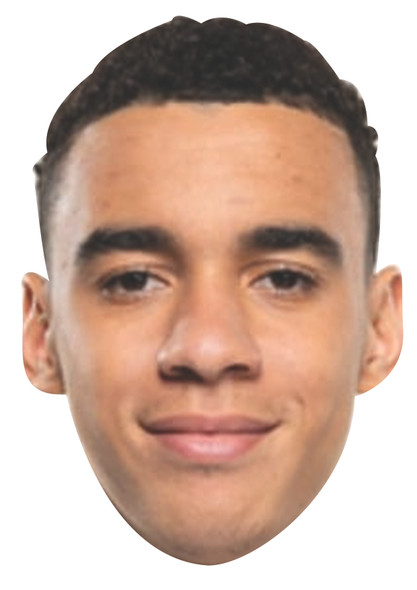 Jamal Musiala Football Celebrity Party Face Fancy Dress Cardboard Mask