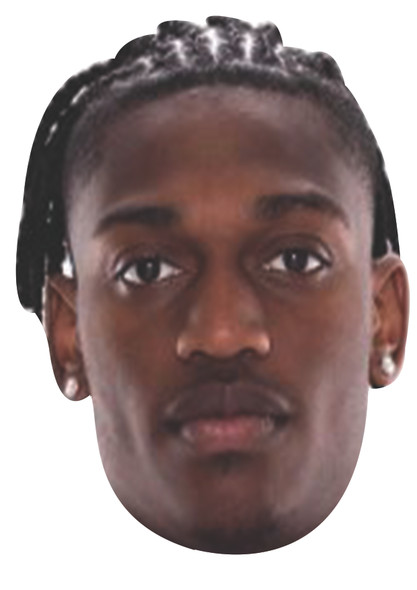 Rafael Leao Football Celebrity Party Face Fancy Dress Cardboard Mask