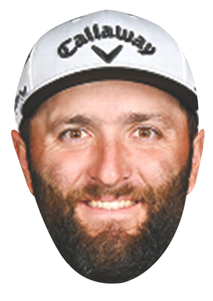 JON RAHM Golf Celebrity Party Face Fancy Dress Cardboard Mask