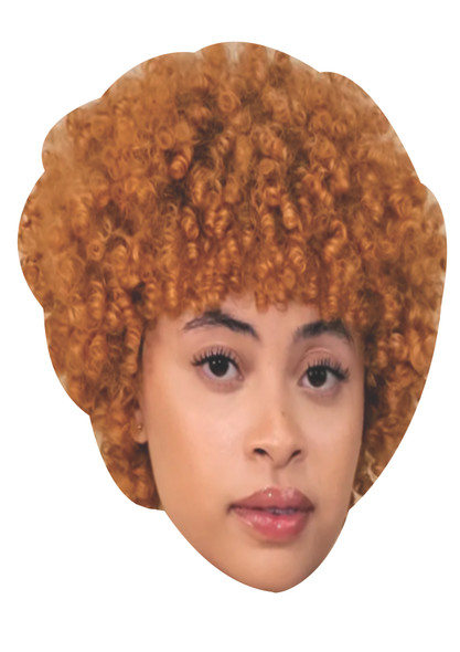 Ice Spice Celebrity party face fancy dress Cardboard mask