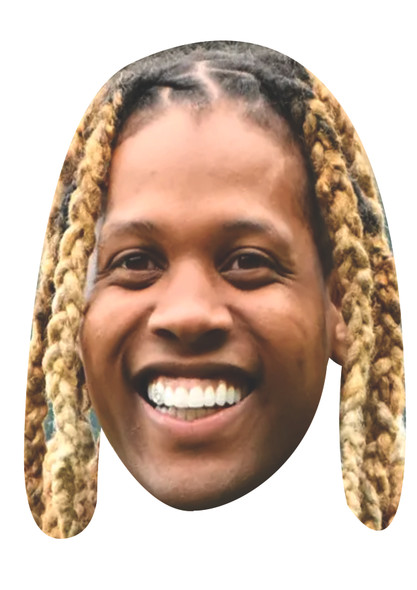 Lil' Durk Celebrity Party Face Mask | Fancy Dress Cardboard Mask