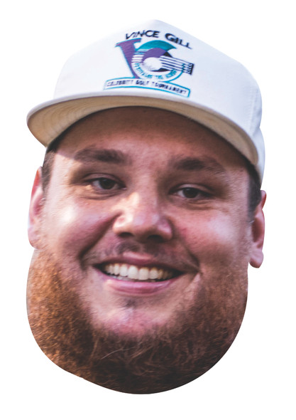 Luke Combs Celebrity Party Face Mask | Fancy Dress Cardboard Mask