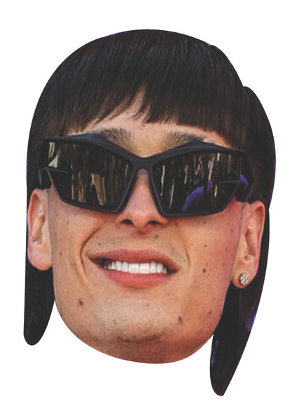 Peso Pluma Celebrity Party Face Mask | Fancy Dress Cardboard Mask