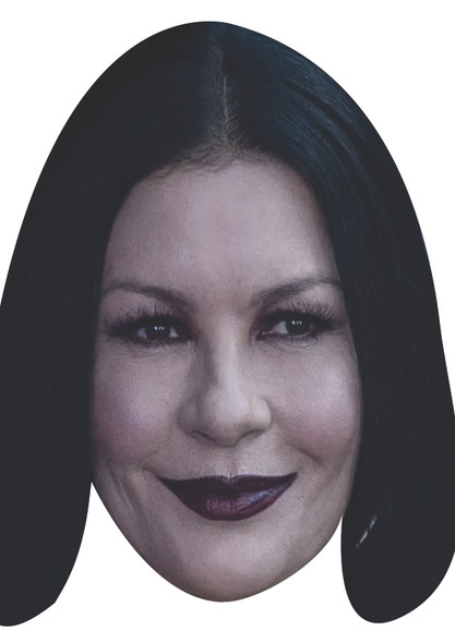 Catherine Zeta-Jones - Morticia Addams - Wednesday Celebrity Party Face Mask | Fancy Dress Cardboard Mask