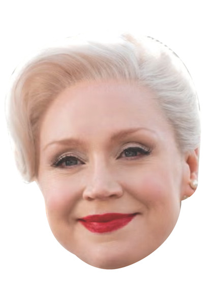 Gwendoline Christie - Larissa Weems - Wednesday Celebrity Party Face Mask | Fancy Dress Cardboard Mask