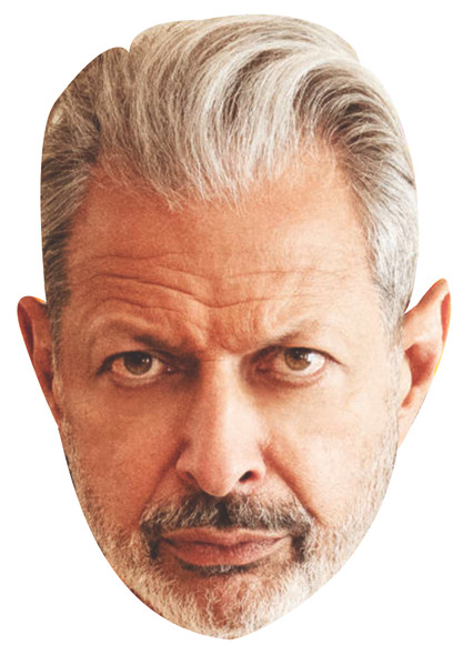 Jeff Goldblum - Kaos Celebrity Party Face Mask | Fancy Dress Cardboard Mask