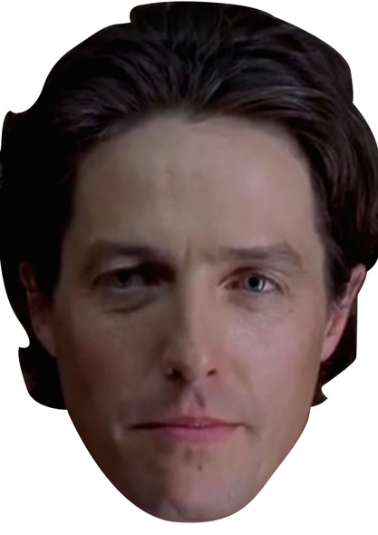 Hugh Grant - Daniel Cleaver Celebrity Party Face Mask | Fancy Dress Cardboard Mask