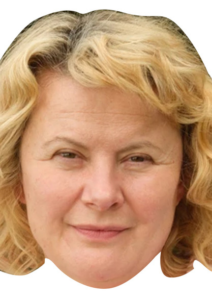 Monica Dolan - Jo Hamilton - Mr Bates Vs The Post Office Celebrity Party Face Mask | Fancy Dress Cardboard Mask