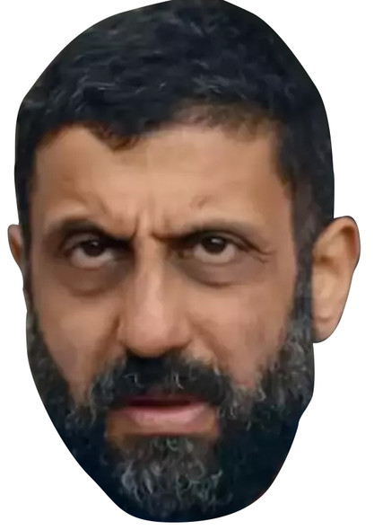 Adeel Akhtar - Fool Me Once Celebrity Party Face Mask | Fancy Dress Cardboard Mask