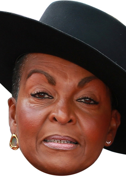Adjoa Andoh 2025 Celebrity Party Face Mask | Fancy Dress Cardboard Mask