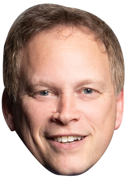 Grant Shapps Celebrity Party Face Mask | Fancy Dress Cardboard Mask