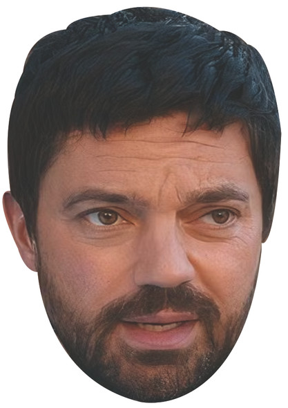 Dominic Cooper 2025 Celebrity Party Face Mask | Fancy Dress Cardboard Mask