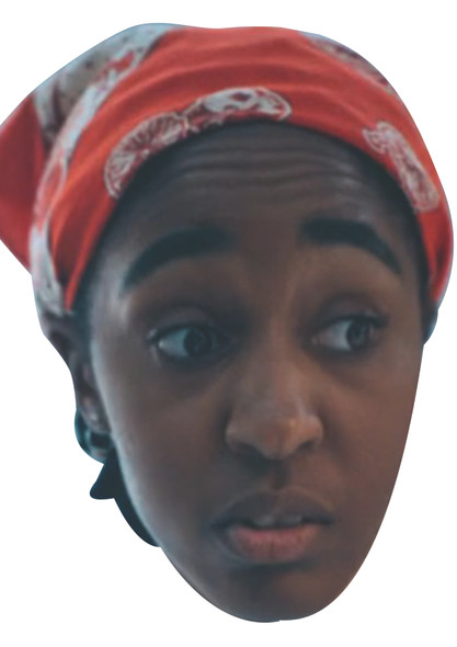 Ayo Edebiri -The Bear Celebrity Party Face Mask | Fancy Dress Cardboard Mask