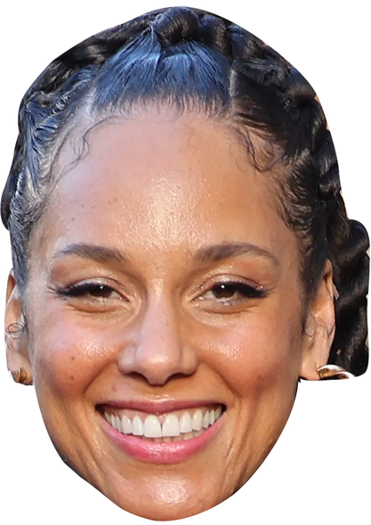 Alicia Keys 2025 Celebrity Party Face Mask | Fancy Dress Cardboard Mask