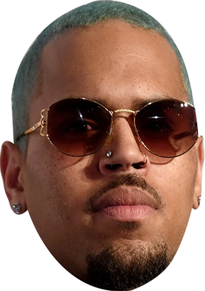 Chris Brown 2025 Celebrity Party Face Mask | Fancy Dress Cardboard Mask