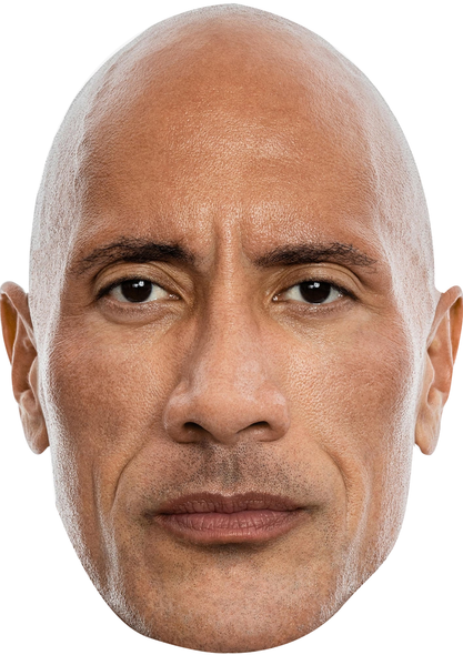 Dwayne Johnson 2025 Celebrity Party Face Mask | Fancy Dress Cardboard Mask