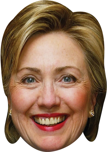 Hillary Clinton Celebrity Party Face Mask | Fancy Dress Cardboard Mask