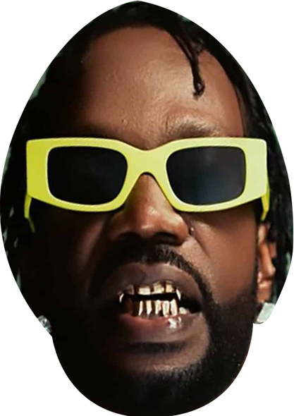 Juicy J Celebrity Party Face Mask | Fancy Dress Cardboard Mask