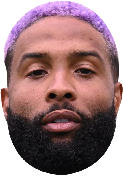 Odell Beckham Celebrity Party Face Mask | Fancy Dress Cardboard Mask