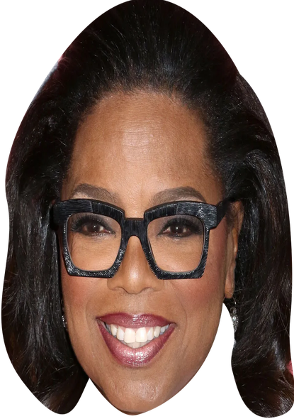 Oprah C Celebrity Party Face Mask | Fancy Dress Cardboard Mask