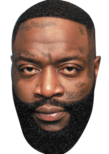 Rick Ross Celebrity Party Face Mask | Fancy Dress Cardboard Mask