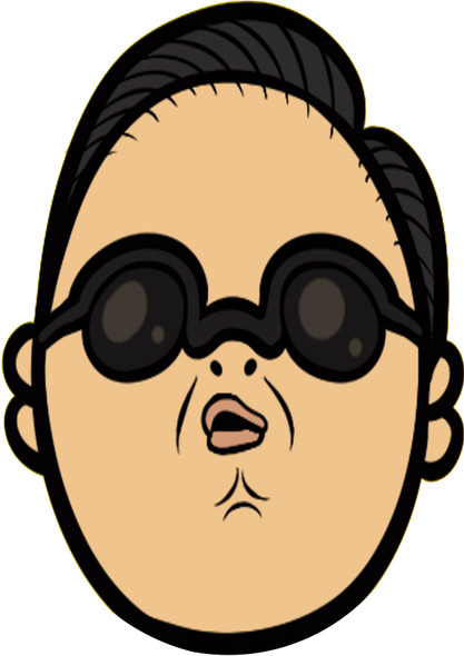 Psy Cartoon Gangnam Style Party Face Mask | Fancy Dress Celebrity Party Face Mask | Fancy Dress