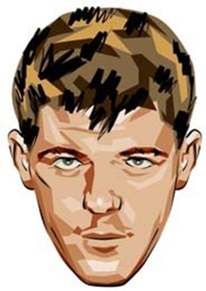 Steven Gerrard Cartoon Celebrity Party Face Mask | Fancy Dress