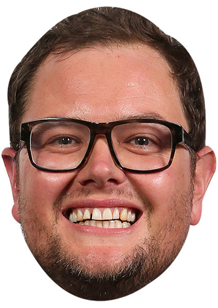 ALAN CARR JB - Funny Comedian Fancy Dress Cardboard Celebrity Face Mask