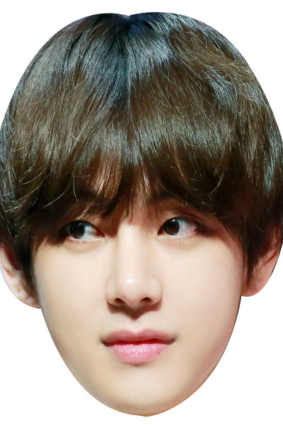 KIM TAEHYUNG- BTS Korean Music Star K POP - Music Star Fancy Dress Cardboard Celebrity Face Mask