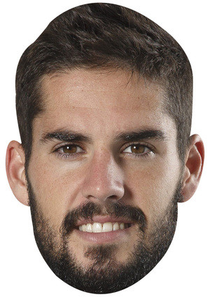 Isco Fancy Dress Face Mask 2026 Jb - Footballer Fancy Dress Cardboard Celebrity Face Mask - Fancy Dress Party Mask 2026