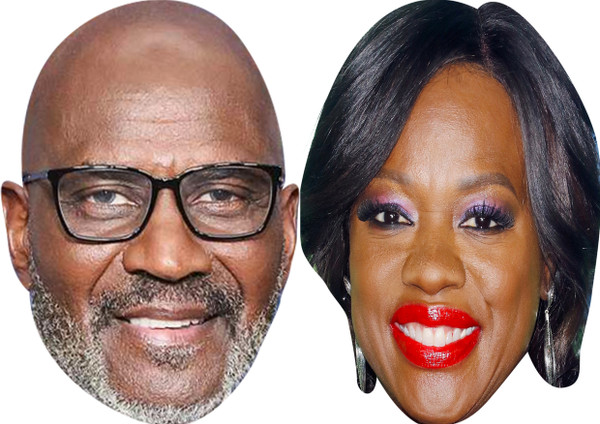 Viola Davis And Julius Tennon - Celebrity Couples Fancy Dress Face Mask Pack