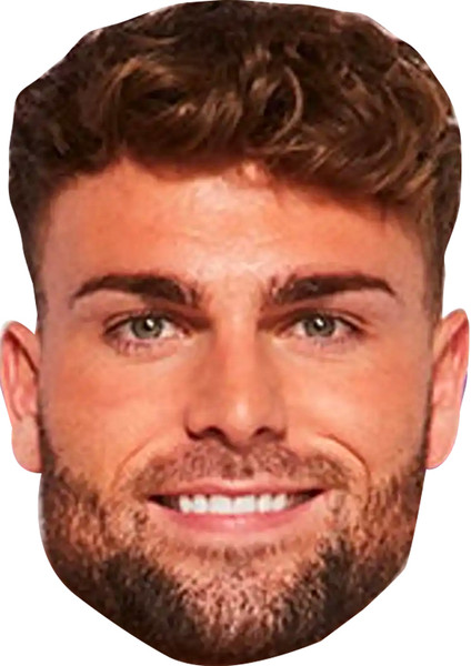 Tom Clare - Love Island 2024 Fancy Dress Cardboard Celebrity Face Mask