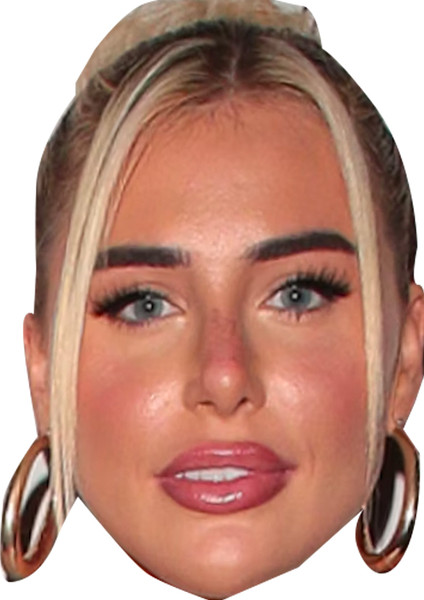 Ellie Brown Love Island Fancy Dress Cardboard Celebrity Face Mask