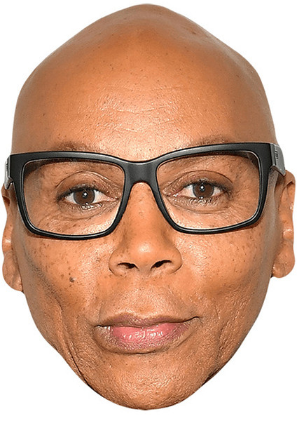 RuPaul - Drag Race Celebrity Party Face Mask | Fancy Dress Cardboard Mask