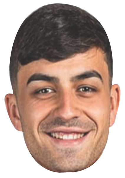 Pedri Football Celebrity Party Face Fancy Dress Cardboard Mask